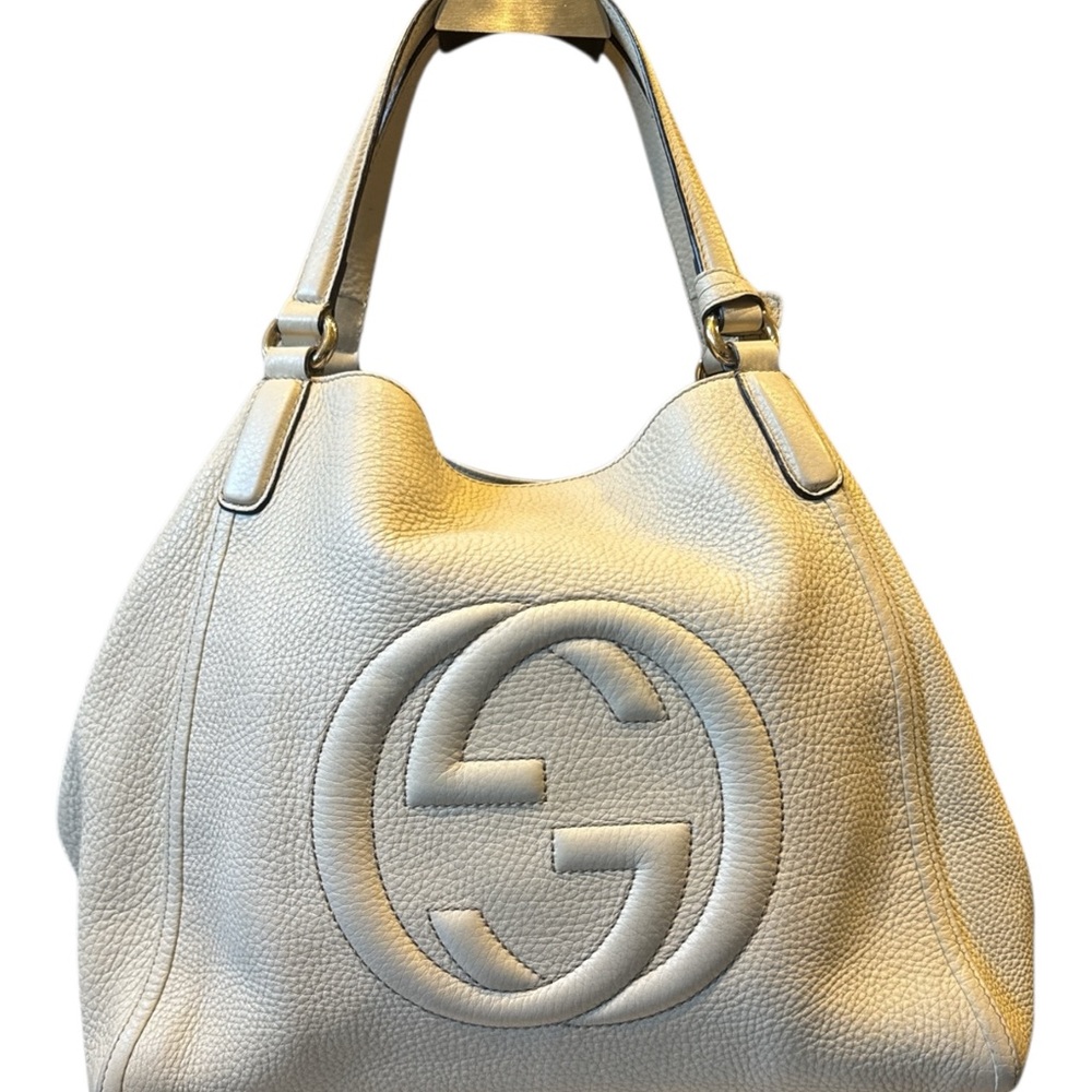 Gucci Cream Leather Soho Shoulder Bag